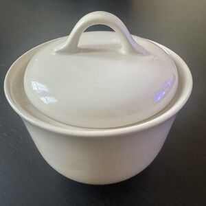 Corningware Sandstone Sugar Bowl with Lid Vintage